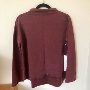 NWT Carve Designs Lyons Boatneck Pullover Maroon Size Small